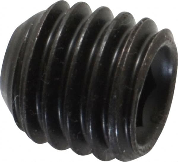 Made in USA - 1/2-13 UNC, 1/2" Length Under Head, Cup Point Set Screw - Grade 8 Alloy Steel, 1/4" Key - Americas Industrial Supply