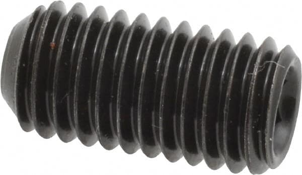 Made in USA - 1/2-13 UNC, 1" Length Under Head, Cup Point Set Screw - Grade 8 Alloy Steel, 1/4" Key - Americas Industrial Supply