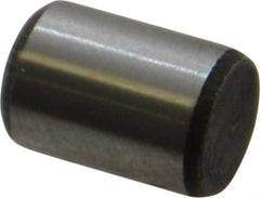 Value Collection - 1/4" Diam x 3/8" Pin Length Alloy Steel Standard Dowel Pin - C 50-58 Hardness, 12,800 Lb Breaking Strength, 1 Beveled & 1 Rounded End - Americas Industrial Supply