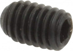Made in USA - #8-36 UNF, 1/4" Length Under Head, Cup Point Set Screw - Grade 8 Alloy Steel, 5/64" Key - Americas Industrial Supply