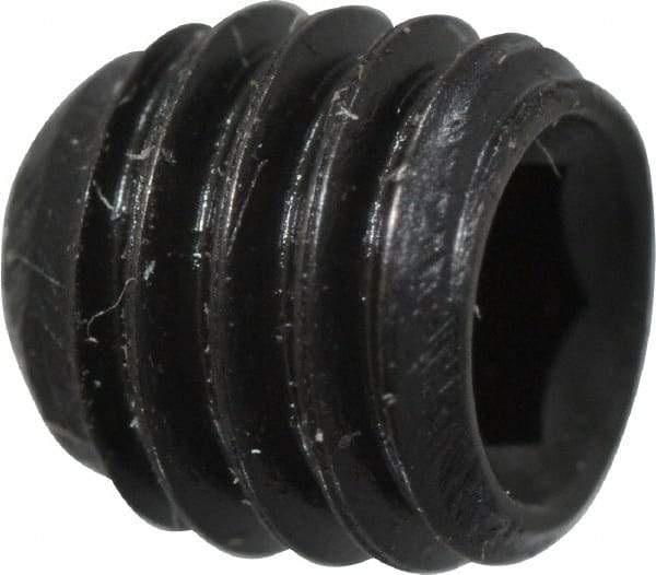 Made in USA - #10-32 UNF, 3/16" Length Under Head, Cup Point Set Screw - Grade 8 Alloy Steel, 3/32" Key - Americas Industrial Supply