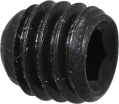 Made in USA - #10-32 UNF, 3/16" Length Under Head, Cup Point Set Screw - Grade 8 Alloy Steel, 3/32" Key - Americas Industrial Supply