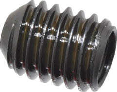 Made in USA - #10-32 UNF, 1/4" Length Under Head, Cup Point Set Screw - Grade 8 Alloy Steel, 3/32" Key - Americas Industrial Supply