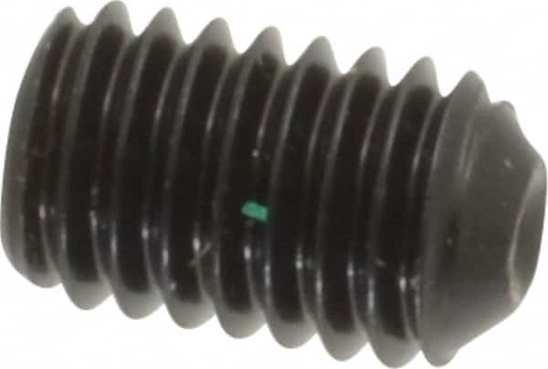 Made in USA - #10-32 UNF, 5/16" Length Under Head, Cup Point Set Screw - Grade 8 Alloy Steel, 3/32" Key - Americas Industrial Supply