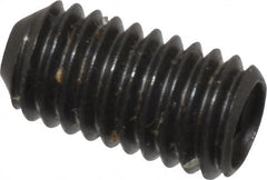 Made in USA - #10-32 UNF, 3/8" Length Under Head, Cup Point Set Screw - Grade 8 Alloy Steel, 3/32" Key - Americas Industrial Supply