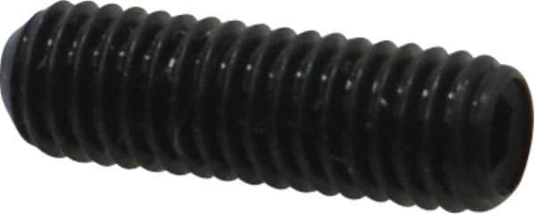 Made in USA - #10-32 UNF, 5/8" Length Under Head, Cup Point Set Screw - Grade 8 Alloy Steel, 3/32" Key - Americas Industrial Supply