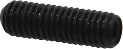 Made in USA - #10-32 UNF, 5/8" Length Under Head, Cup Point Set Screw - Grade 8 Alloy Steel, 3/32" Key - Americas Industrial Supply