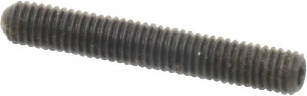 Made in USA - #10-32 UNF, 1-1/4" Length Under Head, Cup Point Set Screw - Grade 8 Alloy Steel, 3/32" Key - Americas Industrial Supply