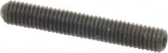 Made in USA - #10-32 UNF, 1-1/4" Length Under Head, Cup Point Set Screw - Grade 8 Alloy Steel, 3/32" Key - Americas Industrial Supply