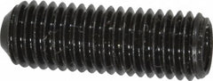 Made in USA - 1/4-28 UNF, 3/4" Length Under Head, Cup Point Set Screw - Grade 8 Alloy Steel, 1/8" Key - Americas Industrial Supply