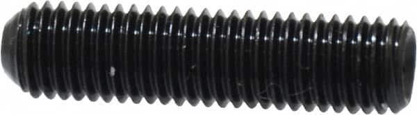Made in USA - 1/4-28 UNF, 1" Length Under Head, Cup Point Set Screw - Grade 8 Alloy Steel, 1/8" Key - Americas Industrial Supply