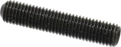 Made in USA - 1/4-28 UNF, 1-1/4" Length Under Head, Cup Point Set Screw - Grade 8 Alloy Steel, 1/8" Key - Americas Industrial Supply