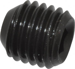 Made in USA - 5/16-24 UNF, 5/16" Length Under Head, Cup Point Set Screw - Grade 8 Alloy Steel, 5/32" Key - Americas Industrial Supply