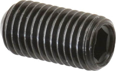 Made in USA - 5/16-24 UNF, 5/8" Length Under Head, Cup Point Set Screw - Grade 8 Alloy Steel, 5/32" Key - Americas Industrial Supply