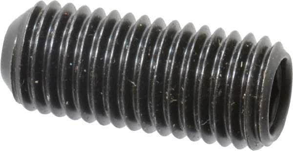 Made in USA - 5/16-24 UNF, 3/4" Length Under Head, Cup Point Set Screw - Grade 8 Alloy Steel, 5/32" Key - Americas Industrial Supply
