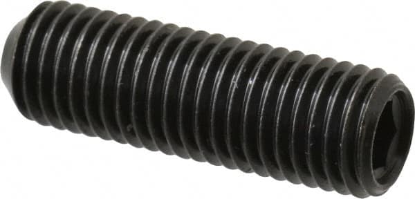 Made in USA - 5/16-24 UNF, 1" Length Under Head, Cup Point Set Screw - Grade 8 Alloy Steel, 5/32" Key - Americas Industrial Supply