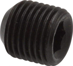 Made in USA - 1/2-20 UNF, 1/2" Length Under Head, Cup Point Set Screw - Grade 8 Alloy Steel, 1/4" Key - Americas Industrial Supply