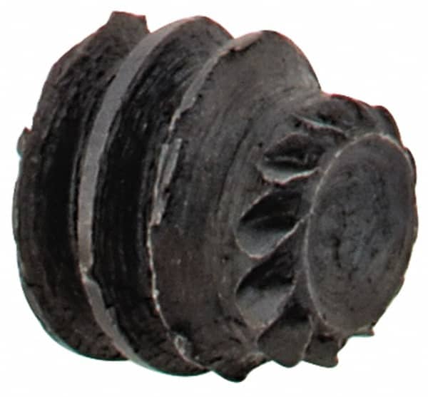 Made in USA - #6-32 UNC, 1/8" Length Under Head, Knurled Cup Point Set Screw - Grade 8 Alloy Steel, 1/16" Key - Americas Industrial Supply