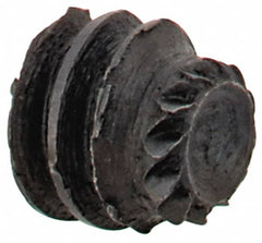 Made in USA - #6-32 UNC, 1/8" Length Under Head, Knurled Cup Point Set Screw - Grade 8 Alloy Steel, 1/16" Key - Americas Industrial Supply