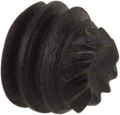 Made in USA - #8-32 UNC, 1/8" Length Under Head, Knurled Cup Point Set Screw - Grade 8 Alloy Steel, 5/64" Key - Americas Industrial Supply