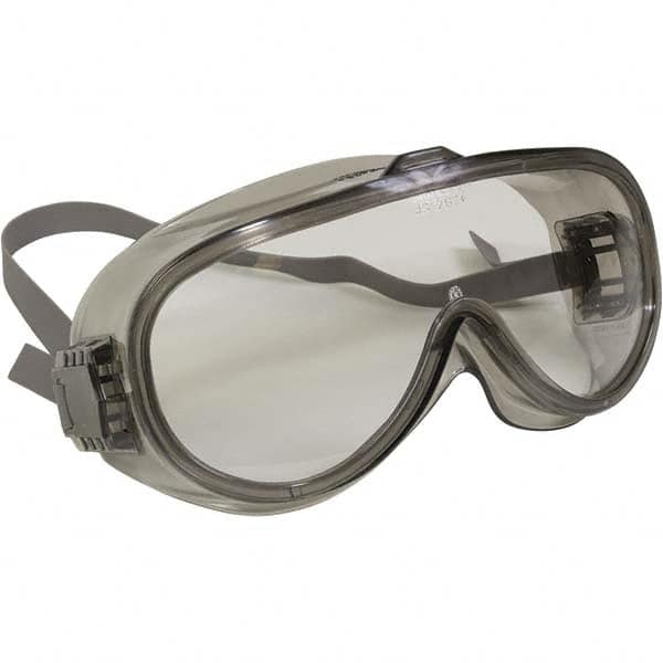 KleenGuard - Size Universal, Clear Polycarbonate Anti-Fog & Scratch Resistant Lens, Safety Goggles - Indirect Vent, Gray Frame - Americas Industrial Supply