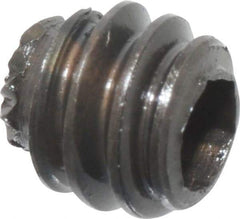 Made in USA - #10-24 UNC, 3/16" Length Under Head, Knurled Cup Point Set Screw - Grade 8 Alloy Steel, 3/32" Key - Americas Industrial Supply