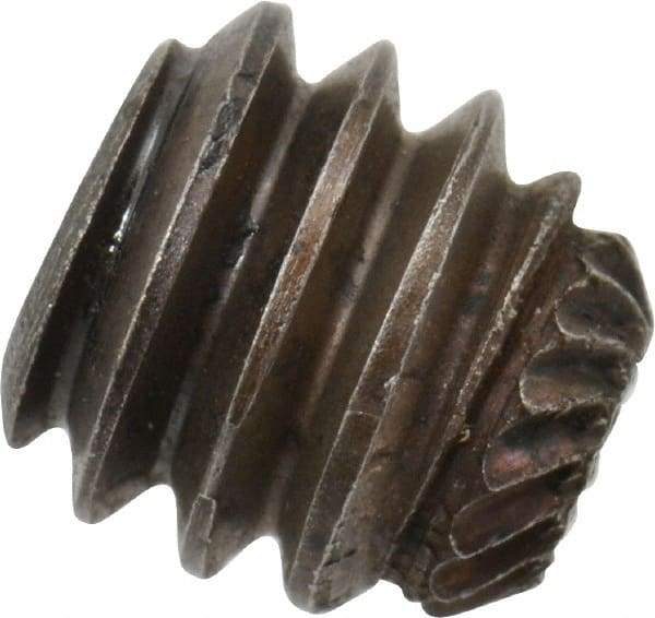 Made in USA - 1/4-20 UNC, 1/4" Length Under Head, Knurled Cup Point Set Screw - Grade 8 Alloy Steel, 1/8" Key - Americas Industrial Supply