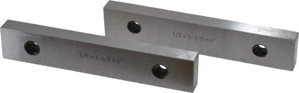 SPI - 6" Long x 1-1/8" High x 1/2" Thick, Steel Parallel - 0.0003" & 0.002" Parallelism, Sold as Matched Pair - Americas Industrial Supply