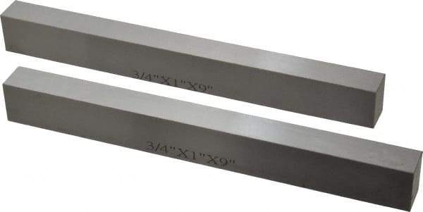 SPI - 9" Long x 1" High x 3/4" Thick, Steel Parallel - 0.0003" & 0.002" Parallelism, Sold as Matched Pair - Americas Industrial Supply