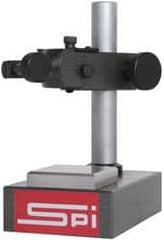 SPI - Cast Iron (Base), Rectangular Base, Comparator Gage Stand - 8" High, 6" Base Length x 3-7/8" Base Width x 2" Base Height, Includes Holder - Americas Industrial Supply