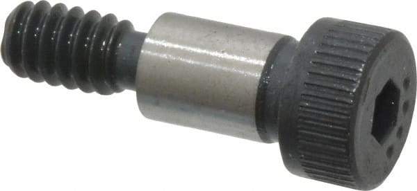 Made in USA - 1/4" Shoulder Diam x 3/8" Shoulder Length, #10-24 UNC, Hex Socket Shoulder Screw - 8 Alloy Steel, 0.357 to 3/8" Head Diam - Americas Industrial Supply