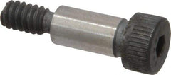 Made in USA - 1/4" Shoulder Diam x 1/2" Shoulder Length, #10-24 UNC, Hex Socket Shoulder Screw - 8 Alloy Steel, 0.357 to 3/8" Head Diam - Americas Industrial Supply