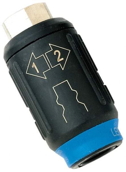 Legris - 1/2 Female NPT Industrial Pneumatic Hose Safety Coupler - Plastic/Brass, 1/4" Body Diam - Americas Industrial Supply
