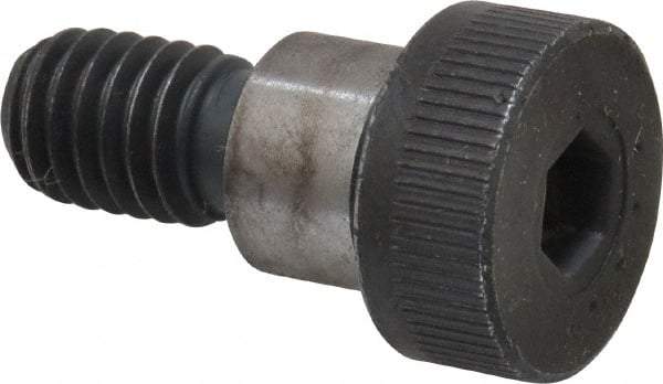 Made in USA - 1/2" Shoulder Diam x 3/8" Shoulder Length, 3/8-16 UNC, Hex Socket Shoulder Screw - 8 Alloy Steel, 0.729 to 3/4" Head Diam - Americas Industrial Supply