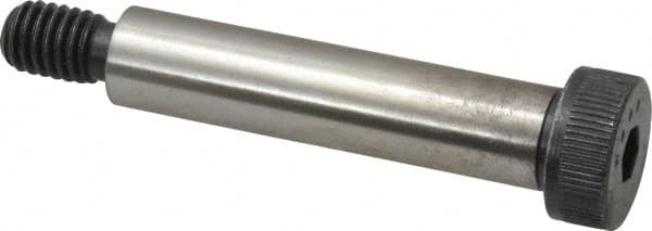 Made in USA - 1/2" Shoulder Diam x 2-1/4" Shoulder Length, 3/8-16 UNC, Hex Socket Shoulder Screw - 8 Alloy Steel, 0.729 to 3/4" Head Diam - Americas Industrial Supply
