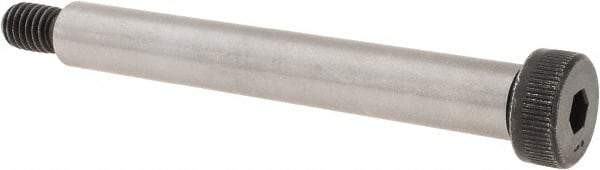 Made in USA - 1/2" Shoulder Diam x 3-3/4" Shoulder Length, 3/8-16 UNC, Hex Socket Shoulder Screw - 8 Alloy Steel, 0.729 to 3/4" Head Diam - Americas Industrial Supply