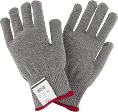 SHOWA - Size L (9), ANSI Cut Lvl 4, Puncture Lvl 0, Abrasion Lvl 1, Dyneema/Lycra/Spectra/Thermax Cut Resistant Gloves - 9.5" Long, Knit Wrist, Light Gray, Ambidextrous - Americas Industrial Supply