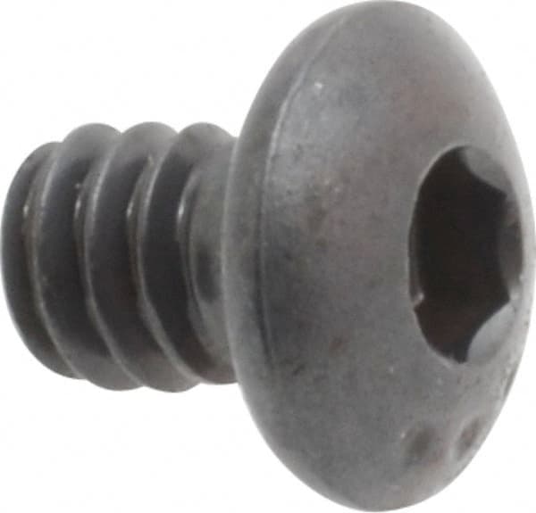 Made in USA - #10-24 UNC Hex Socket Drive, Button Screw - Alloy Steel, Black Oxide Finish, Fully Threaded, 1/4" Length Under Head - Americas Industrial Supply