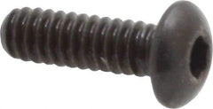 Made in USA - #10-24 UNC Hex Socket Drive, Button Screw - Alloy Steel, Black Oxide Finish, Fully Threaded, 5/8" Length Under Head - Americas Industrial Supply