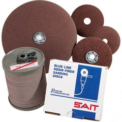 Sait - 4" Diam 5/8" Hole 50 Grit Fiber Disc - Coarse Grade, Aluminum Oxide, 12,000 Max RPM, Series 2A - Americas Industrial Supply