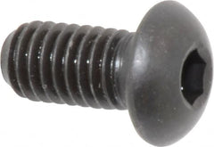 Made in USA - 3/8-16 UNC Hex Socket Drive, Button Screw - Alloy Steel, Black Oxide Finish, Fully Threaded, 3/4" Length Under Head - Americas Industrial Supply