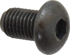 Made in USA - 5/16-24 UNF Hex Socket Drive, Button Screw - Alloy Steel, Black Oxide Finish, Fully Threaded, 1/2" Length Under Head - Americas Industrial Supply