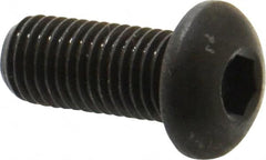 Made in USA - 5/16-24 UNF Hex Socket Drive, Button Screw - Alloy Steel, Black Oxide Finish, Fully Threaded, 3/4" Length Under Head - Americas Industrial Supply
