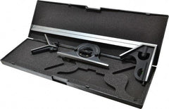 SPI - 4 Piece, 18" Combination Square Set - 1/16, 1/32, 1/64 & 1/8" (4R) Graduation, Hardened Steel Blade, Cast Iron Center, Protractor & Square Head - Americas Industrial Supply