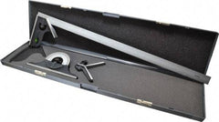 SPI - 4 Piece, 24" Combination Square Set - 1/16, 1/32, 1/64 & 1/8" (4R) Graduation, Hardened Steel Blade, Cast Iron Center, Protractor & Square Head - Americas Industrial Supply