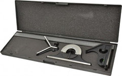 SPI - 4 Piece, 18" Combination Square Set - 1/32 & 1/64" (English/Metric) Graduation, Hardened Steel Blade, Cast Iron Center, Protractor & Square Head - Americas Industrial Supply