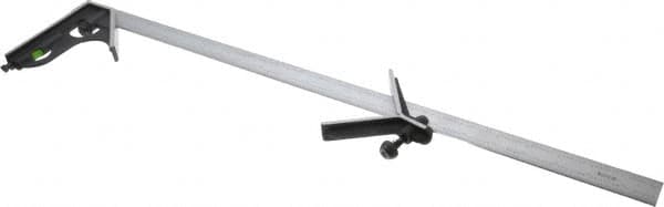 SPI - 3 Piece, 24" Combination Square Set - 1/32 & 1/64" (English/Metric) Graduation, Hardened Steel Blade, Cast Iron Center & Square Head - Americas Industrial Supply