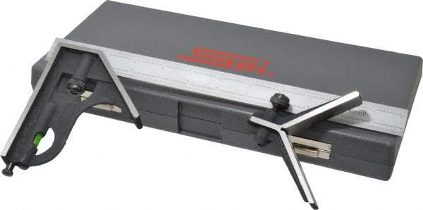 SPI - 3 Piece, 12" Combination Square Set - 1/100, 1/32, 1/50 & 1/64" (16R) Graduation, Hardened Steel Blade, Cast Iron Center & Square Head - Americas Industrial Supply