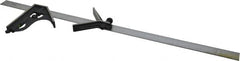 SPI - 3 Piece, 24" Combination Square Set - 1/100, 1/32, 1/50 & 1/64" (16R) Graduation, Hardened Steel Blade, Cast Iron Center & Square Head - Americas Industrial Supply