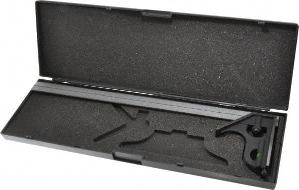 SPI - 2 Piece, 18" Combination Square Set - 1/16, 1/32, 1/64 & 1/8" (4R) Graduation, Hardened Steel Blade, Cast Iron Center & Square Head - Americas Industrial Supply